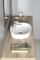 LUGANO umywalka ceramiczna nablatowa 40x12 cm