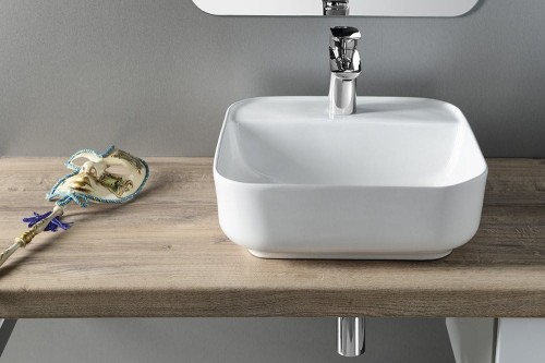 MOLVENO umywalka ceramiczna nablatowa 39,5x14x39,5 cm
