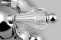 KIRKÉ CRYSTAL bateria wannowa scienna, uchwyt kryształ, chrom