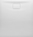 ACORA brodzik kompozytowy, prostokąt 120x90x3,5cm, biały, dekor kamień