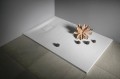 ACORA brodzik kompozytowy, prostokąt 120x90x3,5cm, biały, dekor kamień