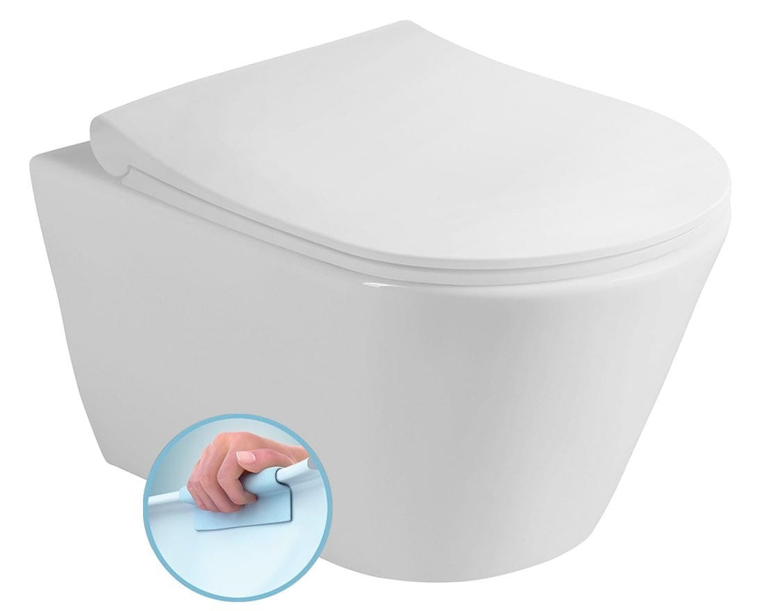 Sapho AVVAmiska  WC wisząca, Rimless, 35,5x53 cm, biała - 100314