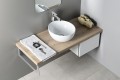 ETELA umywalka ceramiczna średnica 40 cm x 20 cm, z korkiem ceramicznym