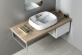 AVENTIN umywalka ceramiczna 60x40 cm, z korkiem ceramicznym