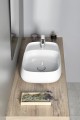 AVENTIN umywalka ceramiczna 60x40 cm, z korkiem ceramicznym