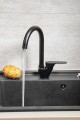 CORNELI bateria kuchenna, wysokość 300mm, czarny mat