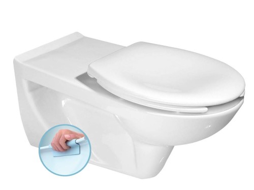 ETIUDA WC wiszące rozszerzony, Rimless, biały