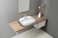 AVENTIN umywalka ceramiczna 60x45 cm, z korkiem ceramicznym