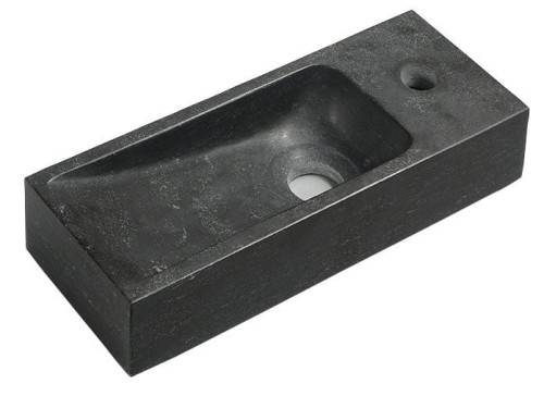 BLOK umywalka kamienna 38x8x14 cm, antracyt
