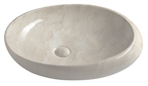 DALMA umywalka ceramiczna 68x16,5x44 cm, marfil