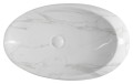 DALMA umywalka ceramiczna 68x16,5x44 cm, carrara