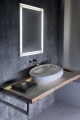 DALMA umywalka ceramiczna 68x16,5x44 cm, carrara