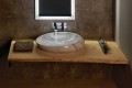 DALMA umywalka ceramiczna 68x16,5x44 cm, carrara