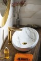 DALMA umywalka ceramiczna 68x16,5x44 cm, carrara