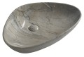 DALMA umywalka ceramiczna 58,5x14x39 cm, grigio