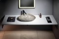 DALMA umywalka ceramiczna 58,5x14x39 cm, grigio