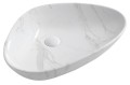 DALMA umywalka ceramiczna 58,5x14x39 cm, carrara