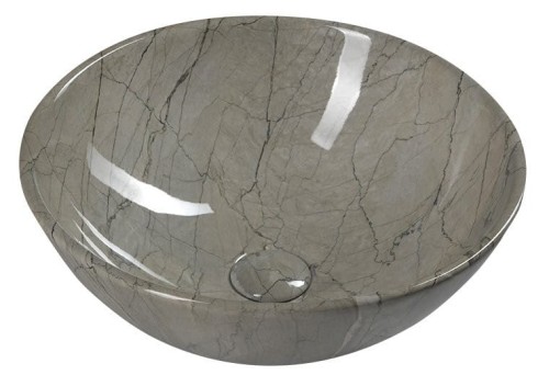 DALMA umywalka ceramiczna 42x16,5x42 cm, grigio