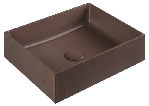 FORMIGO umywalka betonowa, 47,5x14x36,5 cm, ceglana
