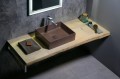 FORMIGO umywalka betonowa, 47,5x14x36,5 cm, ceglana