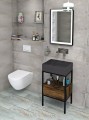 FORMIGO umywalka betonowa, 47,5x14x36,5 cm, antracyt