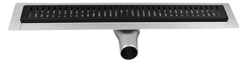 MANUS BLACK odpływ liniowy z rusztem ONDA, 850x130x55 mm, stal nierdzewna