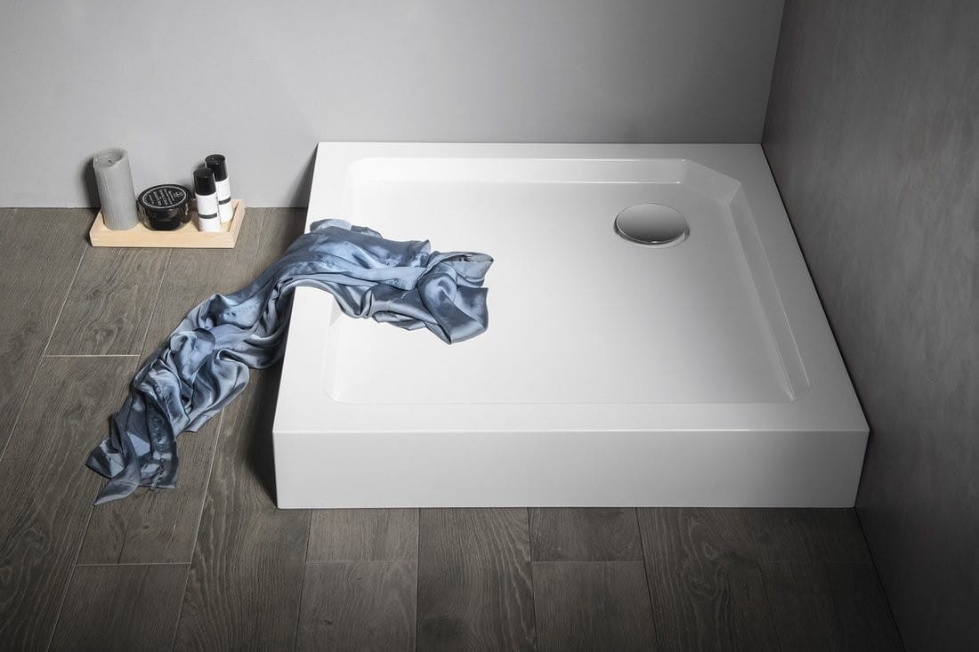 Aqualine STARYL brodzik prysznicowy kwadratowy samonośny 90x90x14cm - FD509 