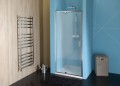 EASY LINE drzwi prysznicowe obrotowe 880-1020mm, szkło brick