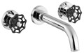 INDUSTRY bateria umywalkowa podtynkowa trzyelementowa, chrom/czarny