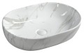 DALMA umywalka ceramiczna 59x14x42 cm, carrara