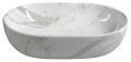 DALMA umywalka ceramiczna 59x14x42 cm, carrara