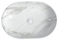 DALMA umywalka ceramiczna 59x14x42 cm, carrara