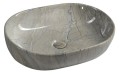 DALMA umywalka ceramiczna 59x14x42 cm, grigio