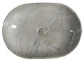 DALMA umywalka ceramiczna 59x14x42 cm, grigio
