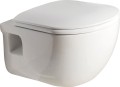 BRILLA WC wiszące z funkcją bidetu, Rimless, 36,5x53 cm, biały