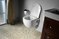 BRILLA WC wiszące z funkcją bidetu, Rimless, 36,5x53 cm, biały