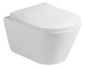 AVVA WC wiszące z funkcją bidetu, Rimless, 35,5x53 cm, biały