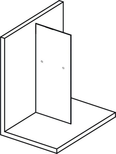 MODULAR SHOWER ścianka do montażu do ściany, 900 mm, z otworami na wieszak na ręczniki
