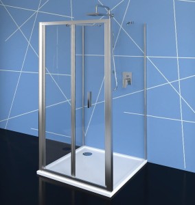 EASY LINE kabina prysznicowa trójścienna 700x800mm, drzwi składane, wariant L/P, szkło czyste