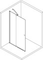 MODULAR SHOWER ścianka z wysuwanym panelem 1200 mm