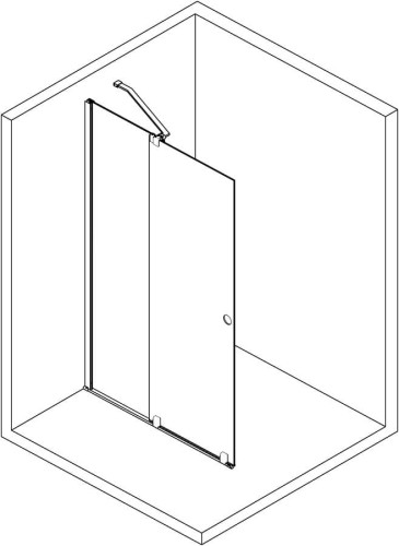 MODULAR SHOWER ścianka z wysuwanym panelem 1200 mm