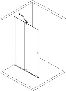 MODULAR SHOWER drzwi przesuwne 1600 mm