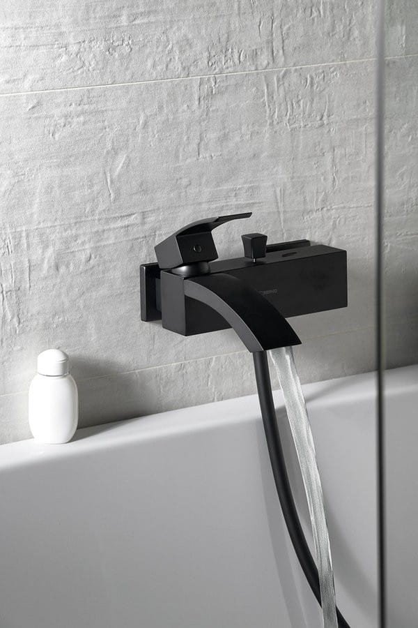 Sapho GINKO bateria prysznicowa wannowa ścienna  czarny mat  - 1101-10B 