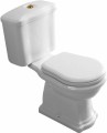 RETRO kompakt WC, dolny odpływ, biały-brązowy