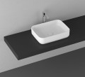 INFINITY RECTANGLE umywalka ceramiczna nablatowa 50x36 cm, biała