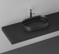 INFINITY OVAL umywalka ceramiczna nablatowa 55x36 cm, czarny mat