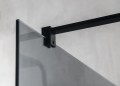 VARIO BLACK jednoczęściowa kabina przysznicowa Walk-In, montaż przy ścianie, szkło dymione, 1400 mm