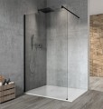 VARIO BLACK jednoczęściowa kabina przysznicowa Walk-In, montaż przy ścianie, szkło czyste, 1200 mm