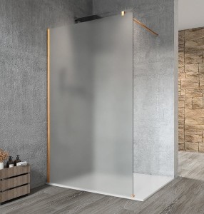 Gelco VARIO GOLD jednoczęściowa kabina przysznicowa Walk-In montaż przy ścianie - szkło matowe 1000 mm GX1410GX1016