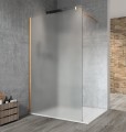 VARIO GOLD jednoczęściowa kabina przysznicowa Walk-In, montaż przy ścianie, szkło matowe, 1300 mm